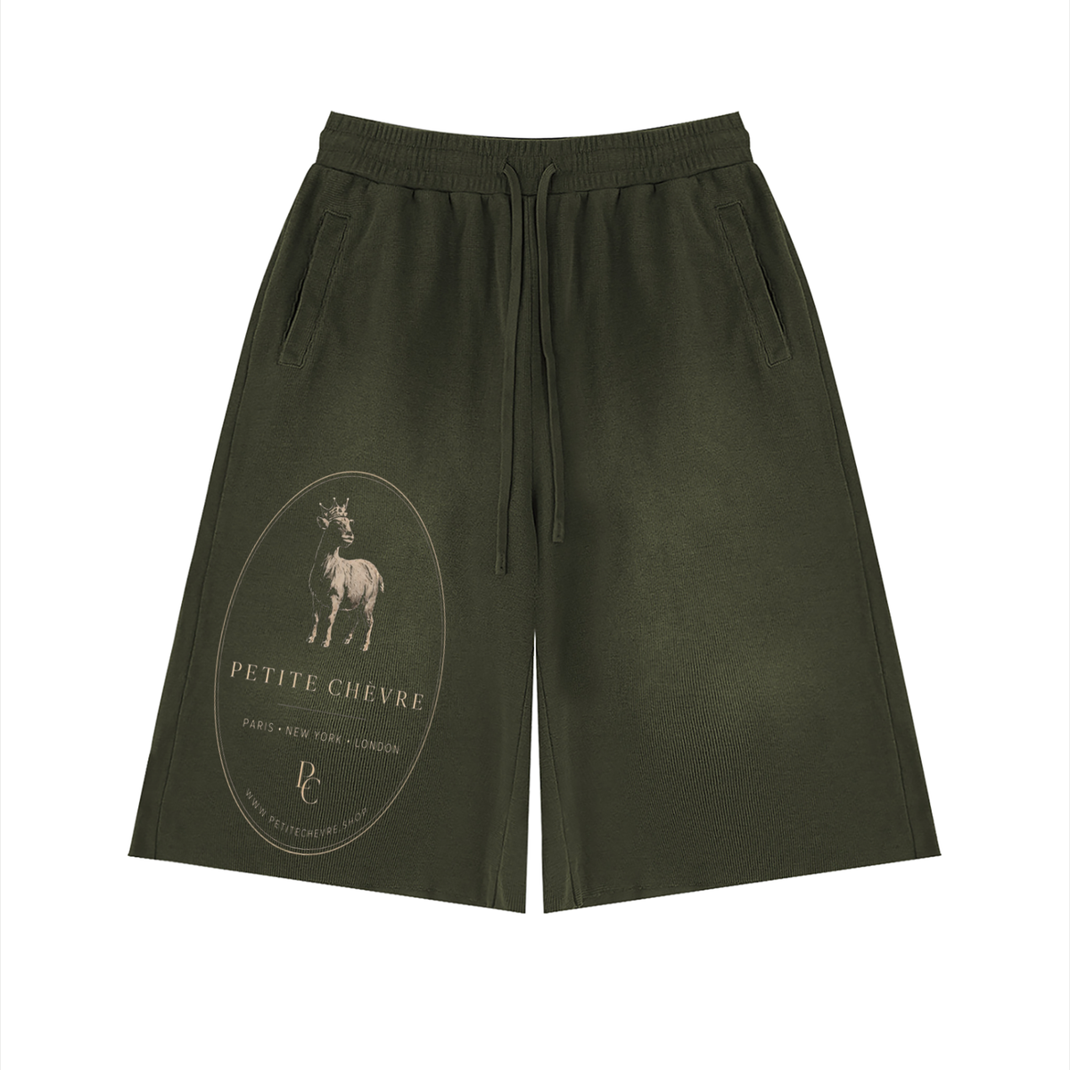 Unisex Sunfade Raw Edge Shorts