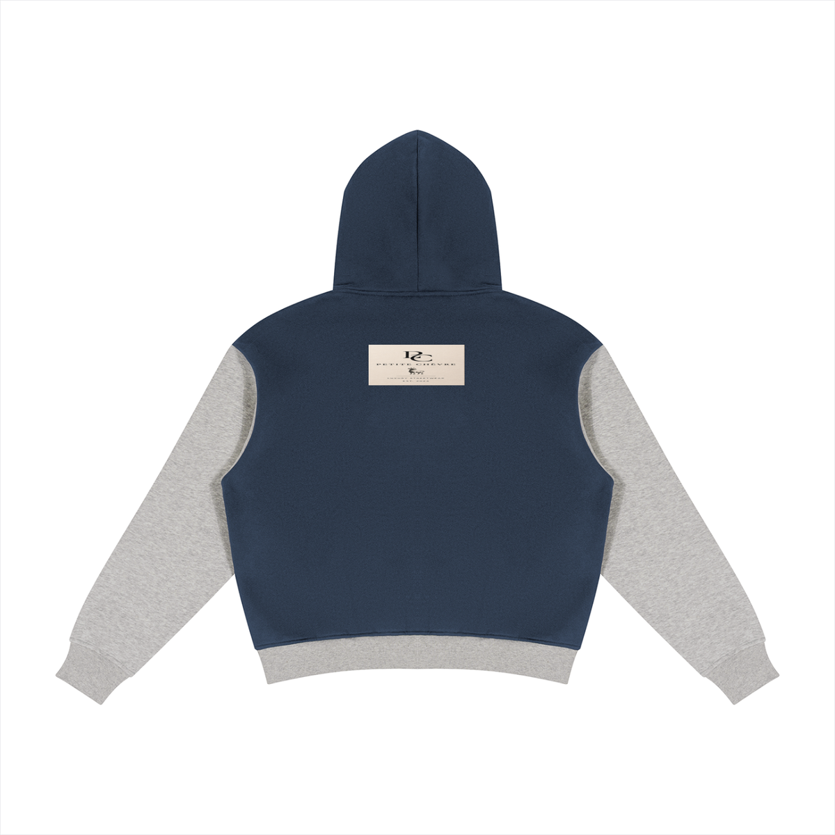 Unisex Color Block Fleece Full Zip Hoodie