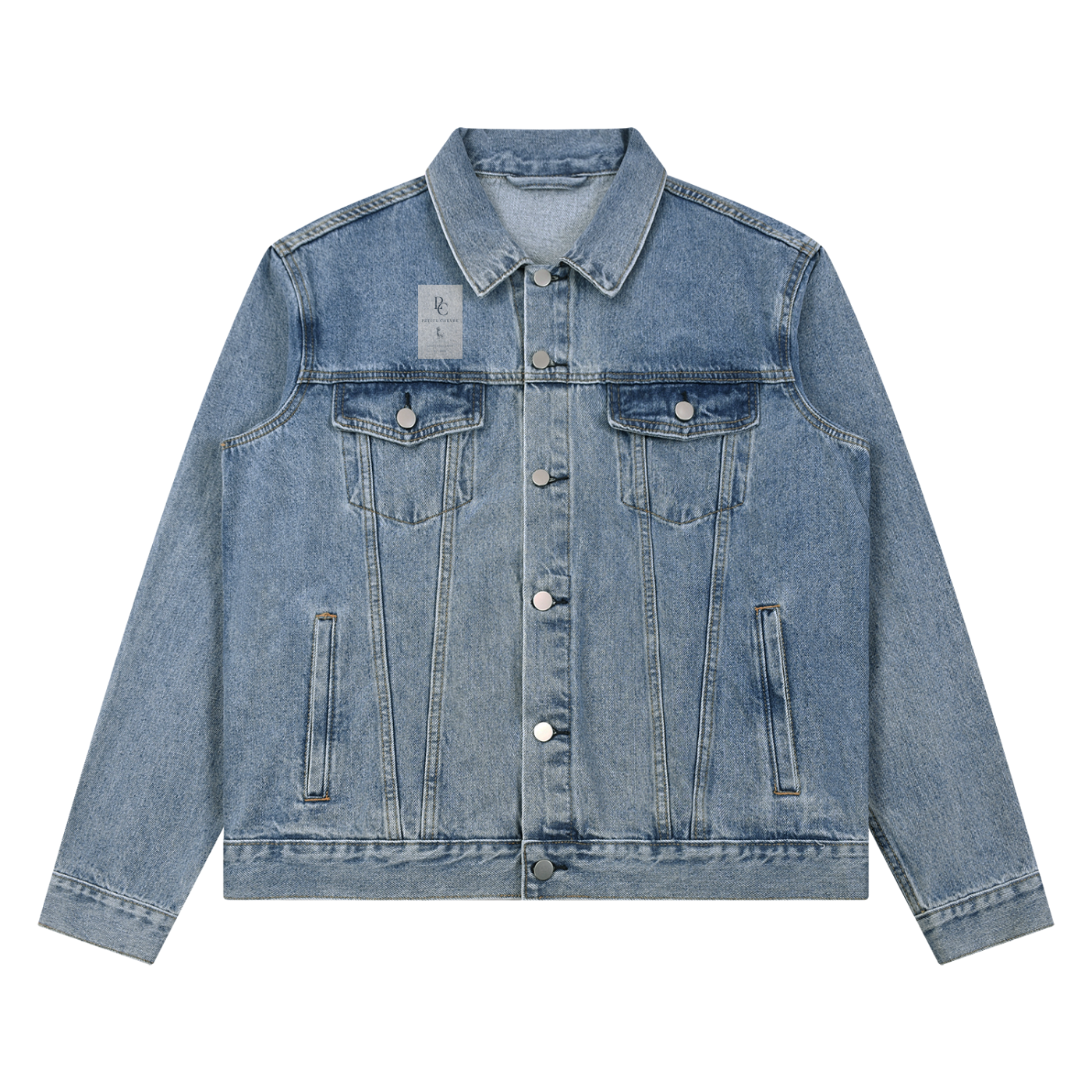 Unisex Vintage Wash Denim Jacket