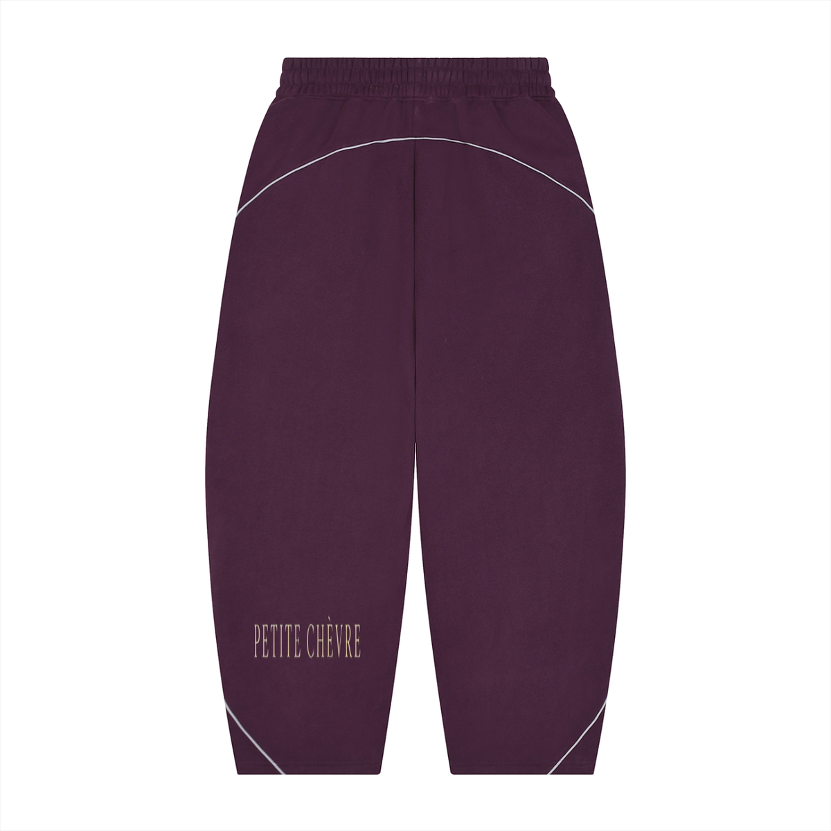 Unisex Piping Fleece Barrel Leg Sweatpants