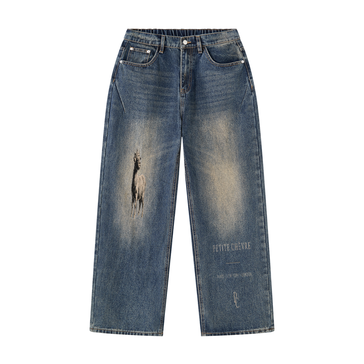 Men's Vintage Wash Denim Jeans
