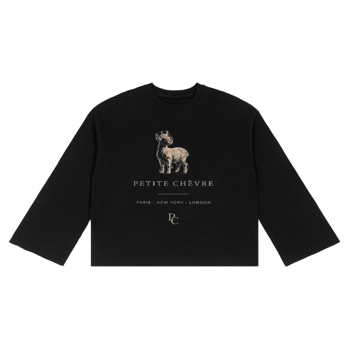 Unisex Waffle Raw Edge T-Shirt