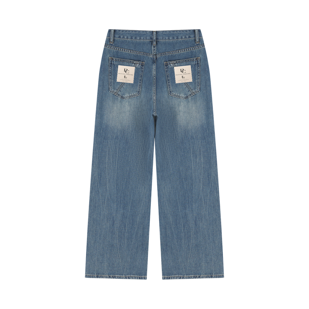 Women’s Vintage Wash Wide Leg Jeans