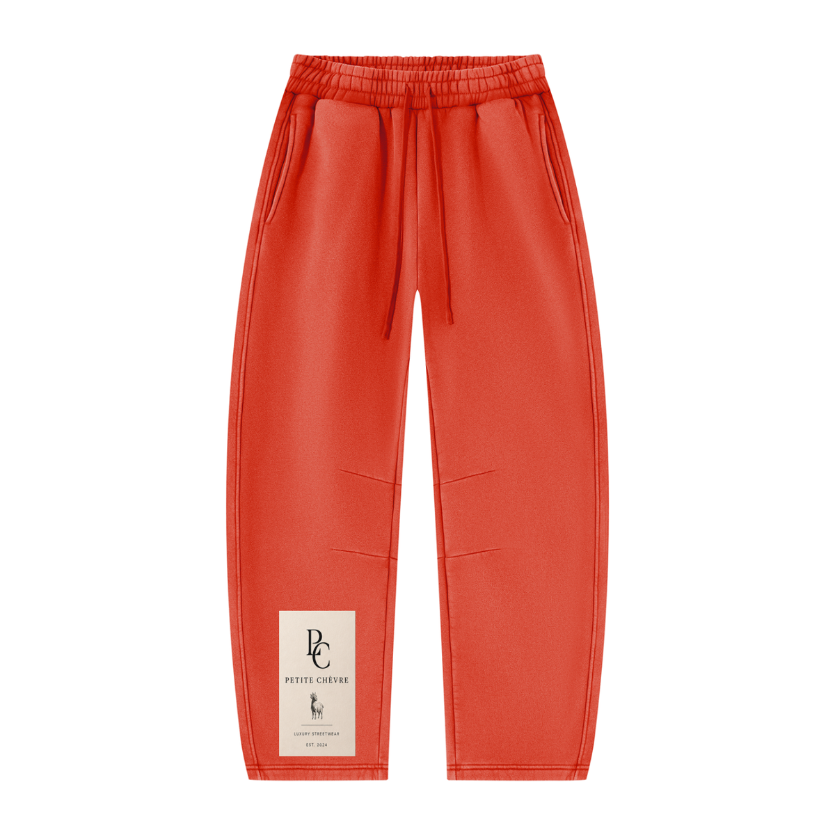 Unisex Vintage Wash Barrel Leg Fleece Sweatpants (multiple colors)