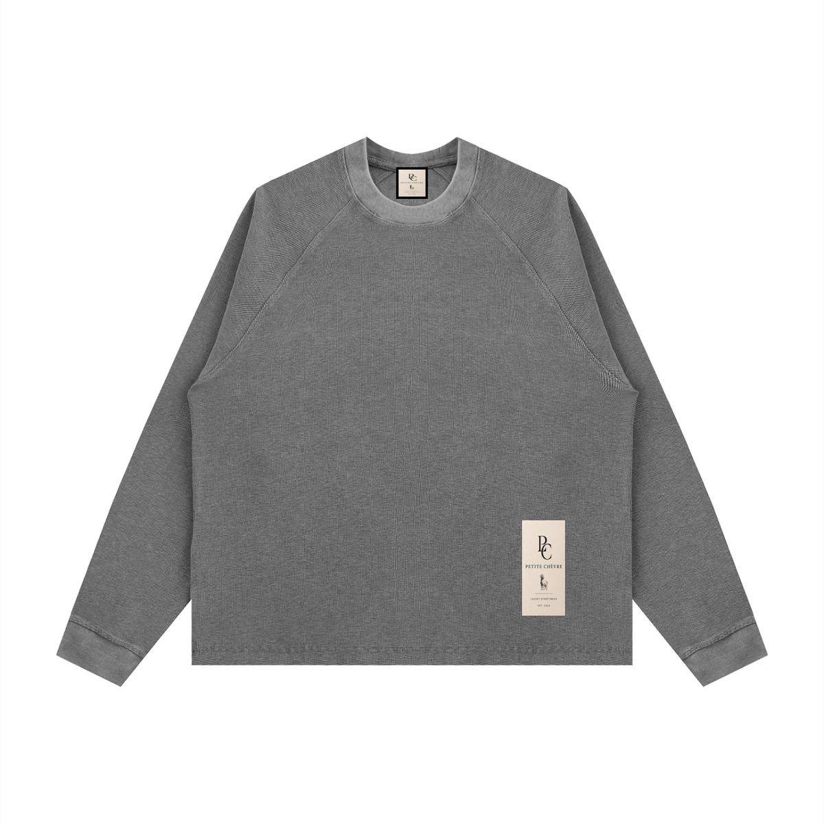 Unisex Vintage Wash Boxy  Waffle T-Shirt