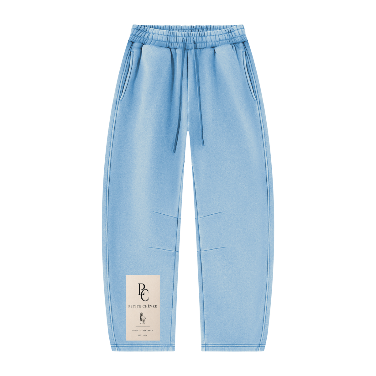 Unisex Vintage Wash Barrel Leg Fleece Sweatpants (multiple colors)
