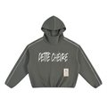 Unisex Boxy Piping Fleece Hoodie