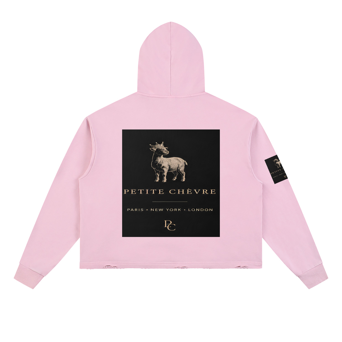 Vintage Washed Frayed-Hem Hoodie (multiple colors)