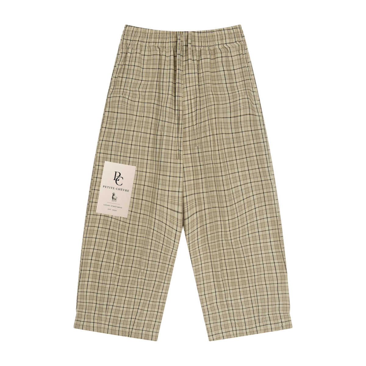 Unisex Plaid Wide Leg Pants