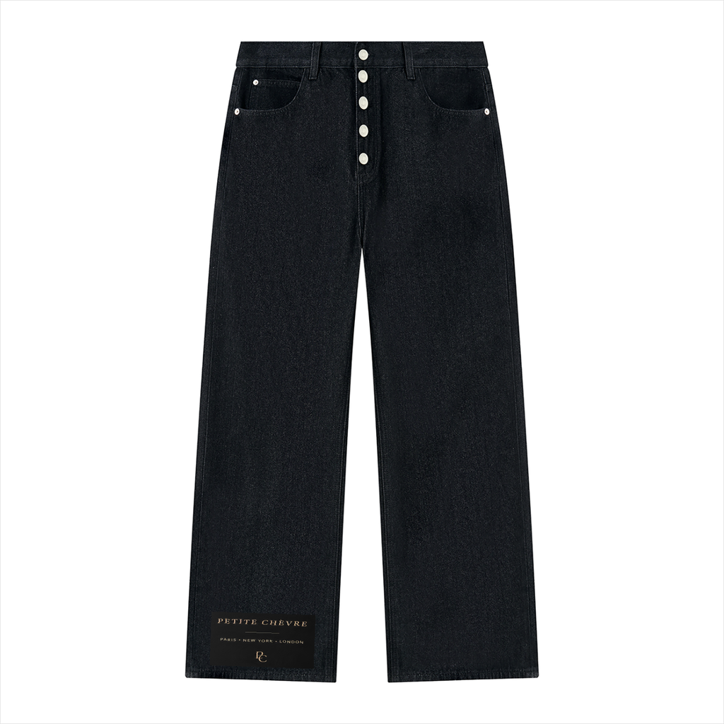 Men's Vintage Wash Wide Leg Denim Jeans