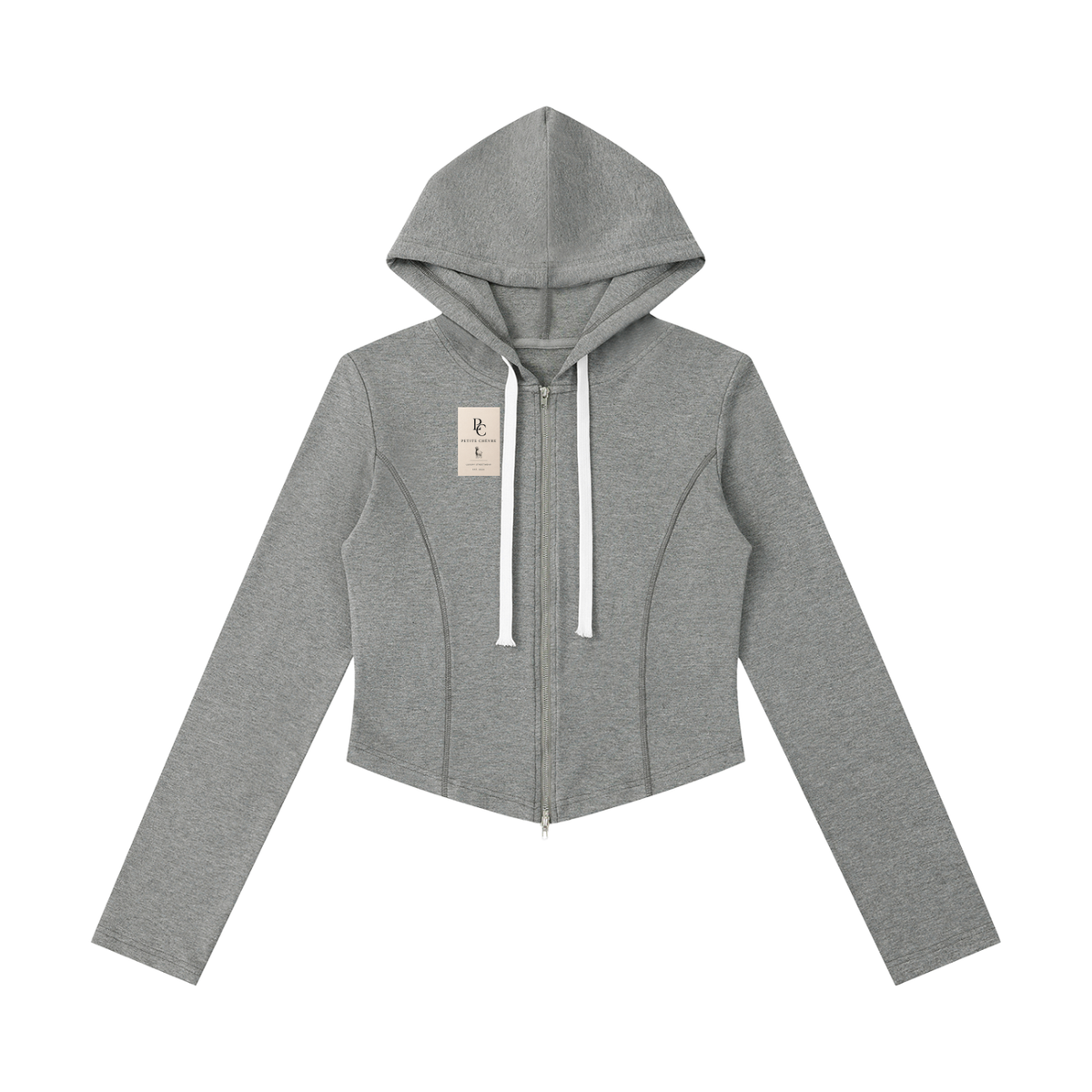 Women's Slim Cropped Full Zip Hoodie