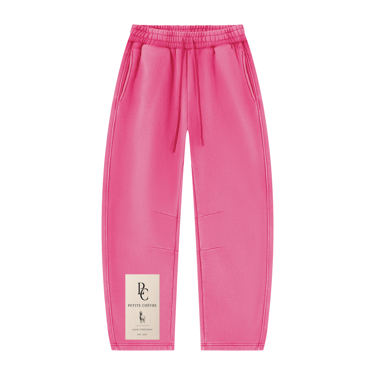 Unisex Vintage Wash Barrel Leg Fleece Sweatpants (multiple colors)