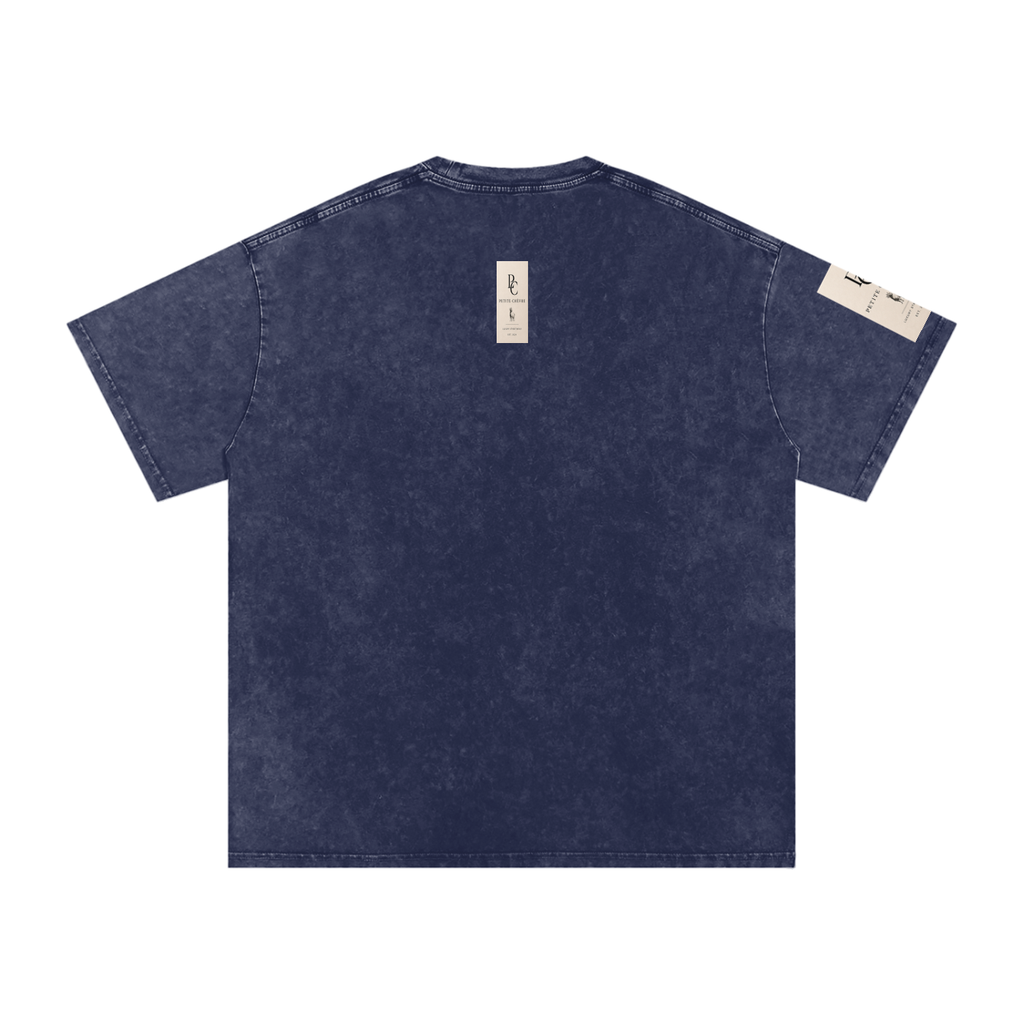 Snow Washed Oversized Cotton T-Shirt