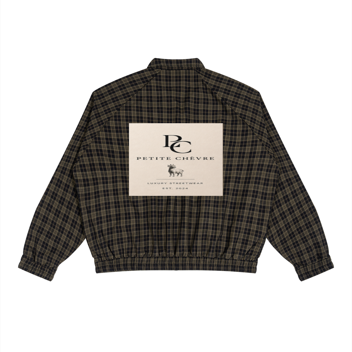 Unisex Plaid Full-Zip Track Jacket