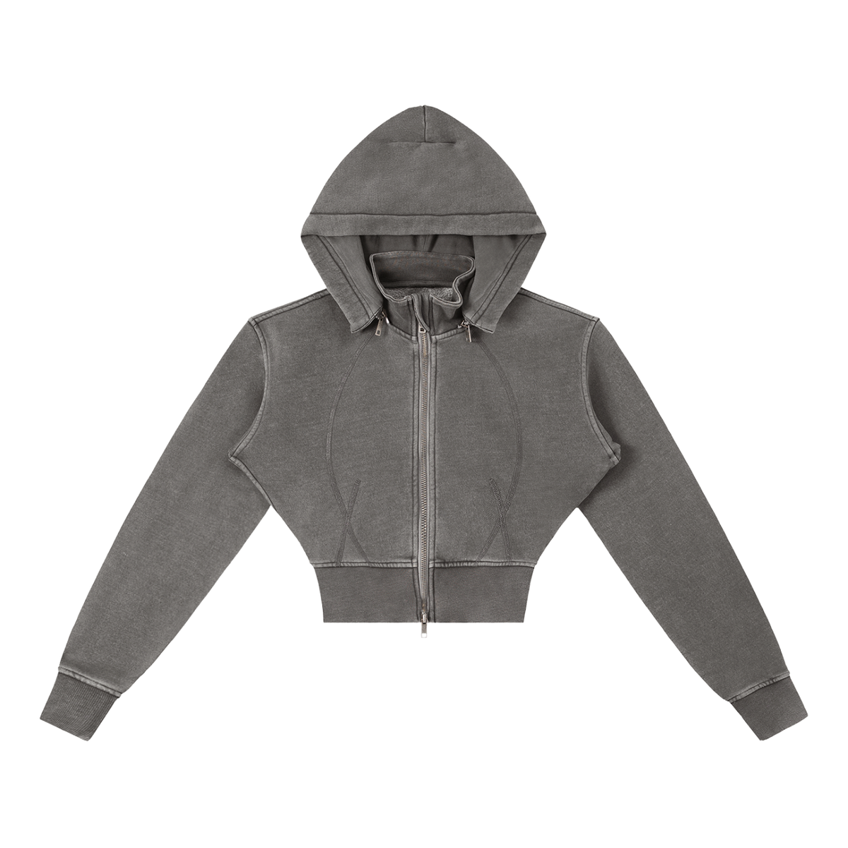 women's Vintage Washed Cropped Fleece Hoodie