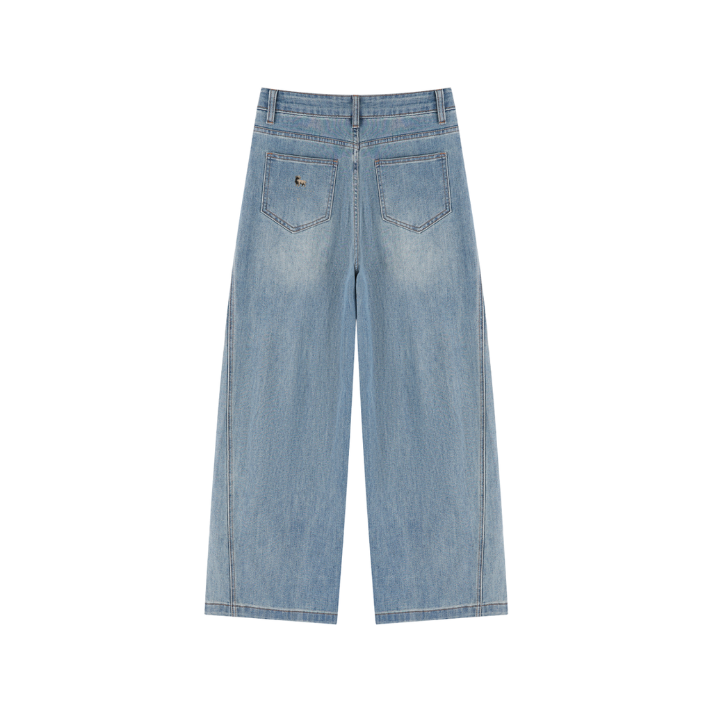 Women’s Vintage Wash High Rise Wide Leg Jeans