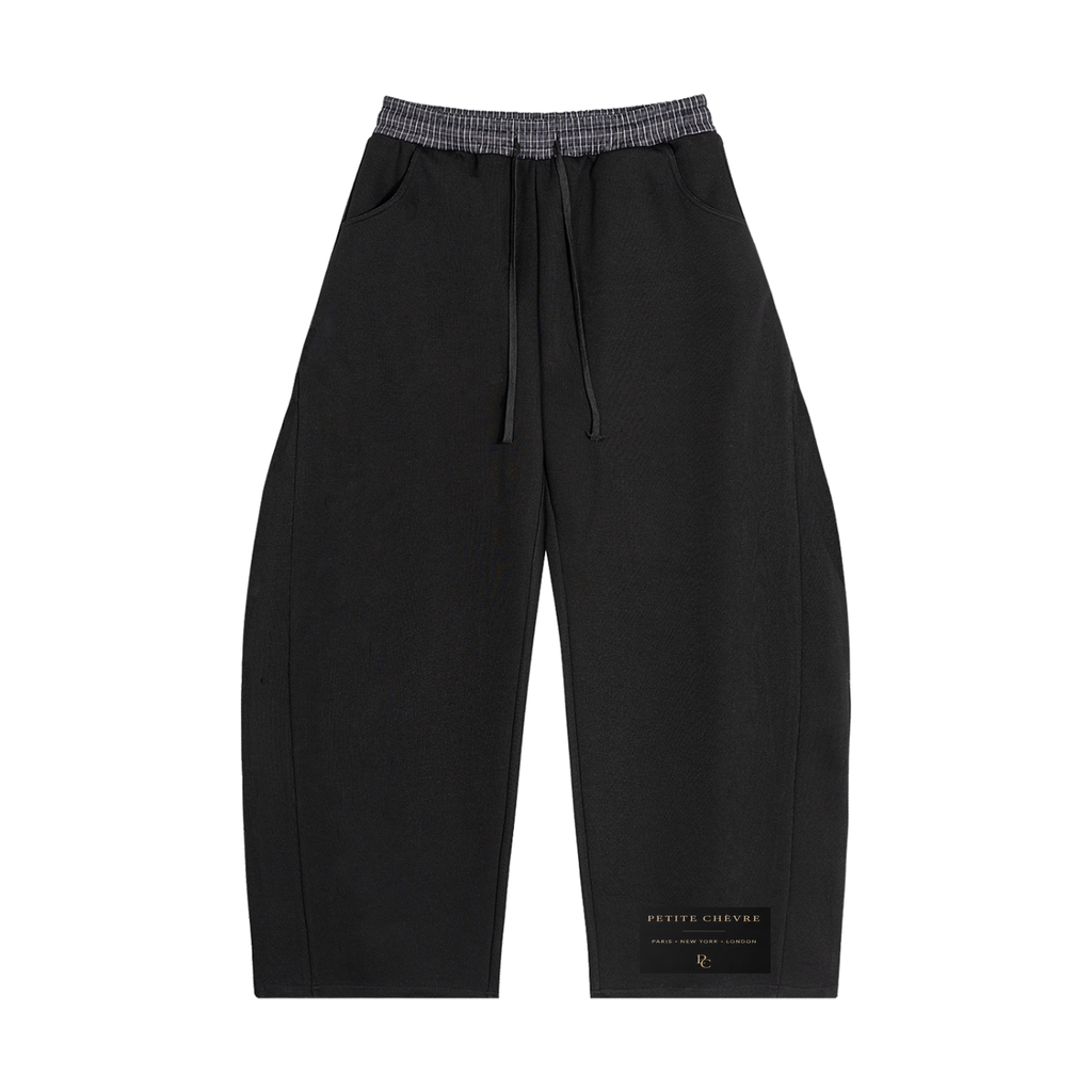 Plaid Waistband Barrel Sweatpants