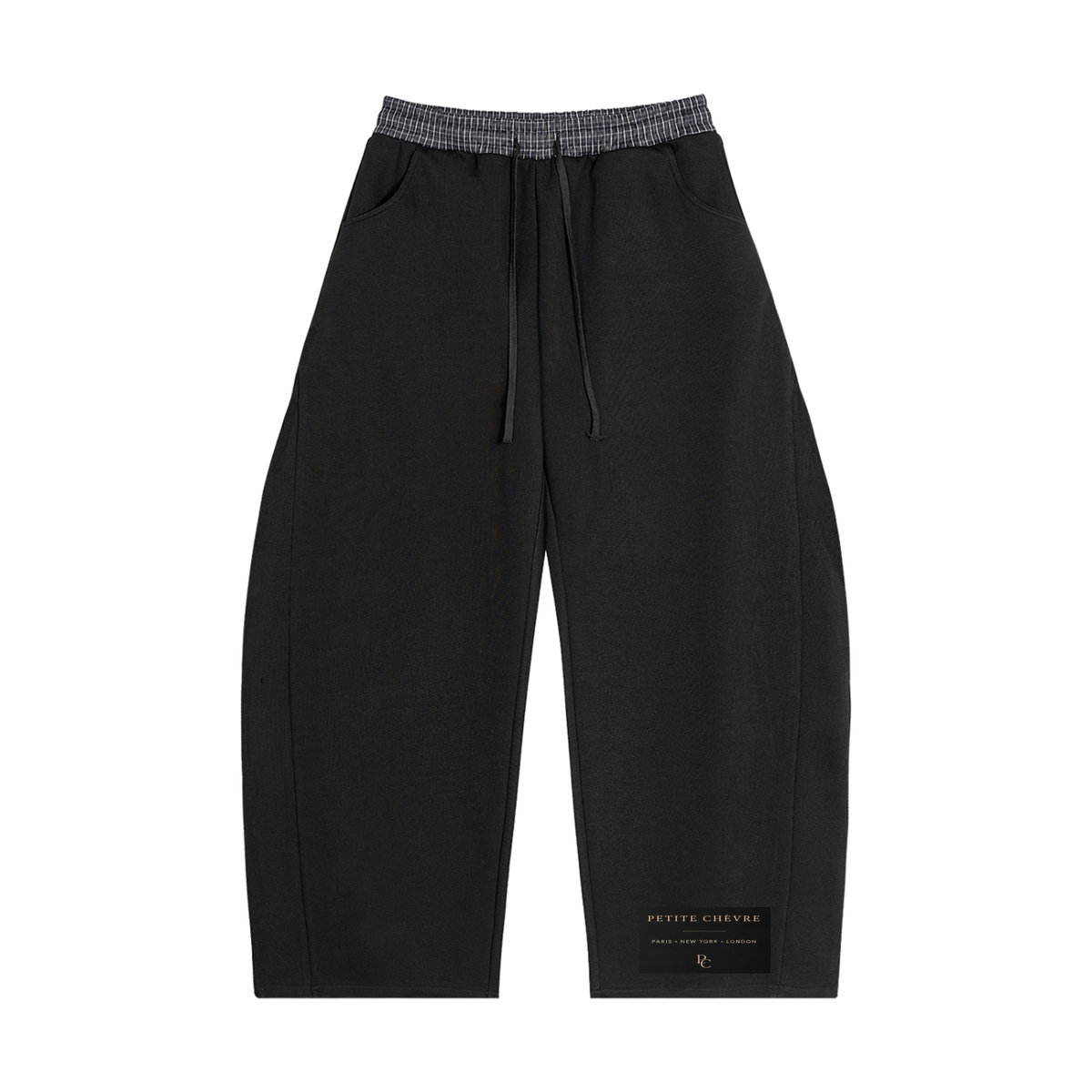Plaid Waistband Barrel Sweatpants