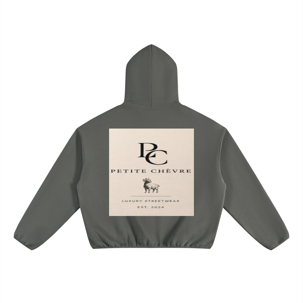 Unisex Boxy Piping Fleece Hoodie