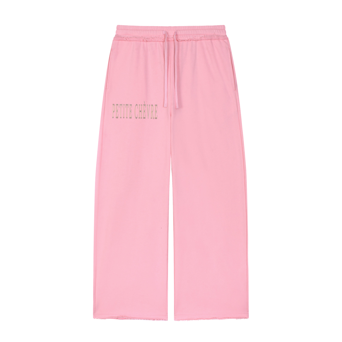 Women’s Wide Leg Raw Edge Sweatpants