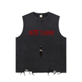 Snow Washed Raw-Hem Tank Top