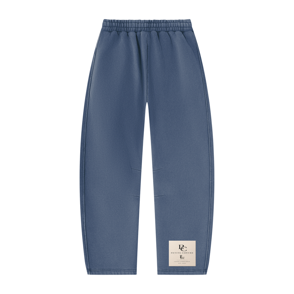 Unisex Vintage Wash Barrel Leg Fleece Sweatpants (multiple colors)