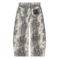 Men's Snake Print Barrel Leg Pants