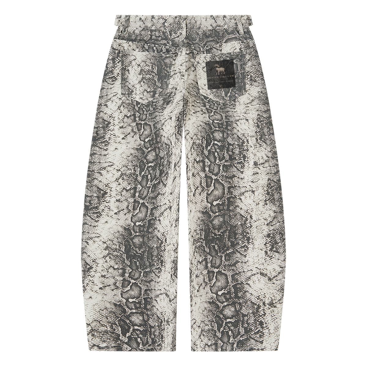 Men's Snake Print Barrel Leg Pants