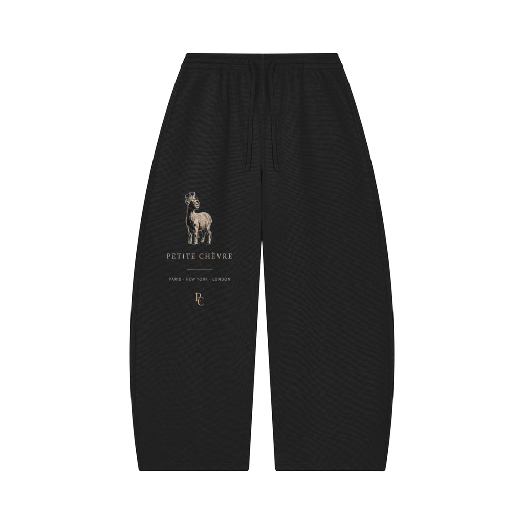 Unisex Waffle Barrel Leg Pants