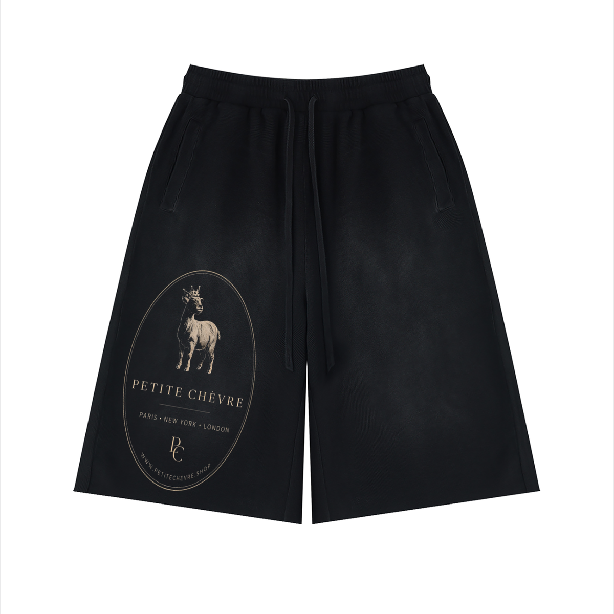 Unisex Sunfade Raw Edge Shorts
