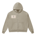 Unisex Mineral Wash Boxy Full Zip Hoodie