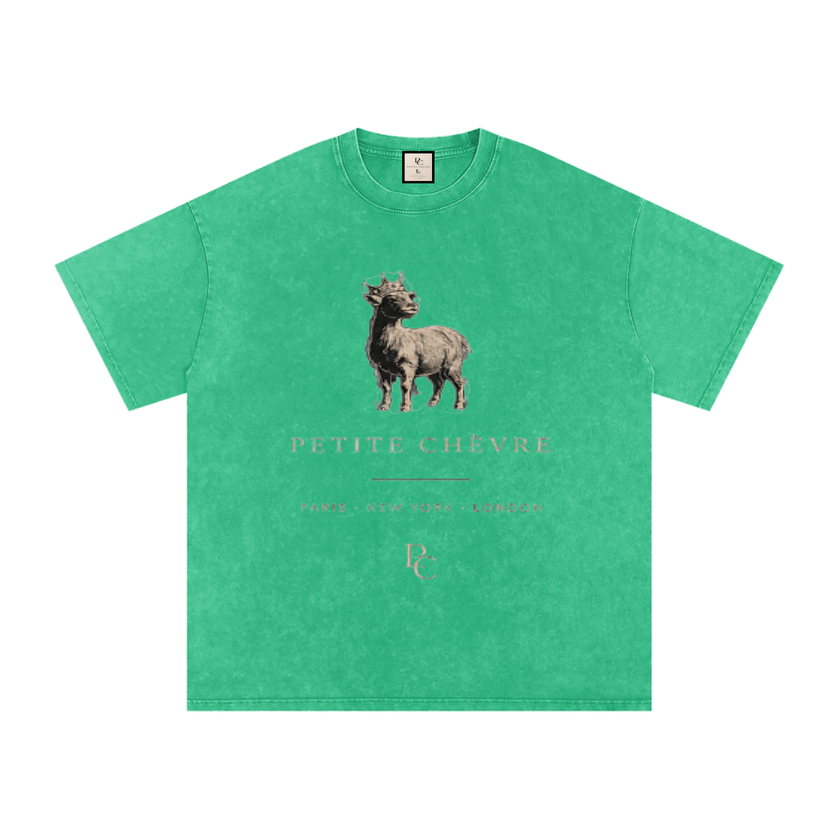 Snow Washed Oversized Cotton T-Shirt