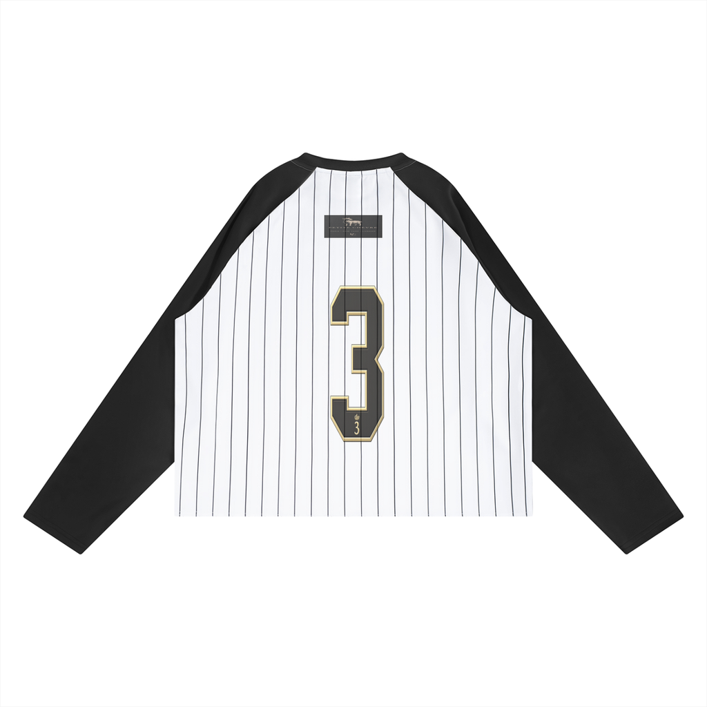 Unisex Striped Raglan Long Sleeve T-Shirt