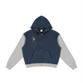 Unisex Color Block Fleece Full Zip Hoodie
