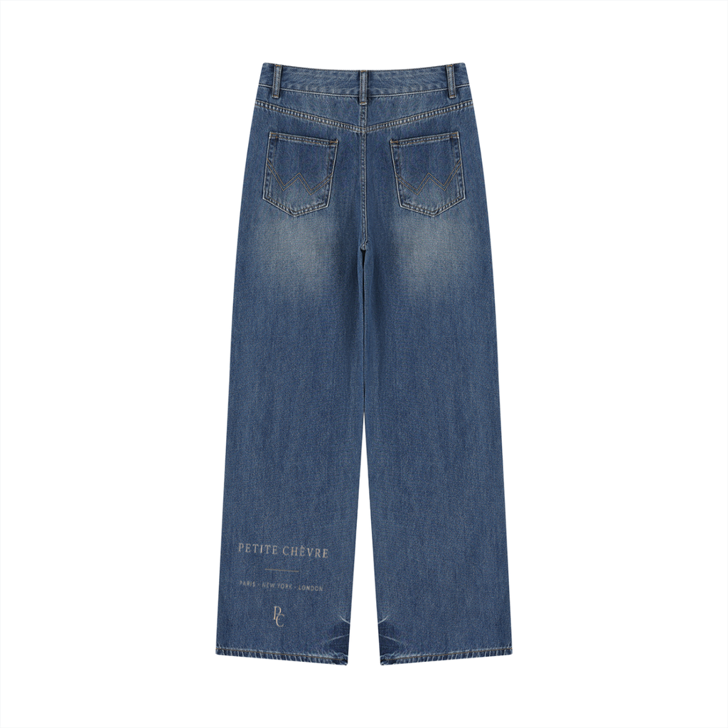 Women’s Vintage Wash Wide Leg Jeans
