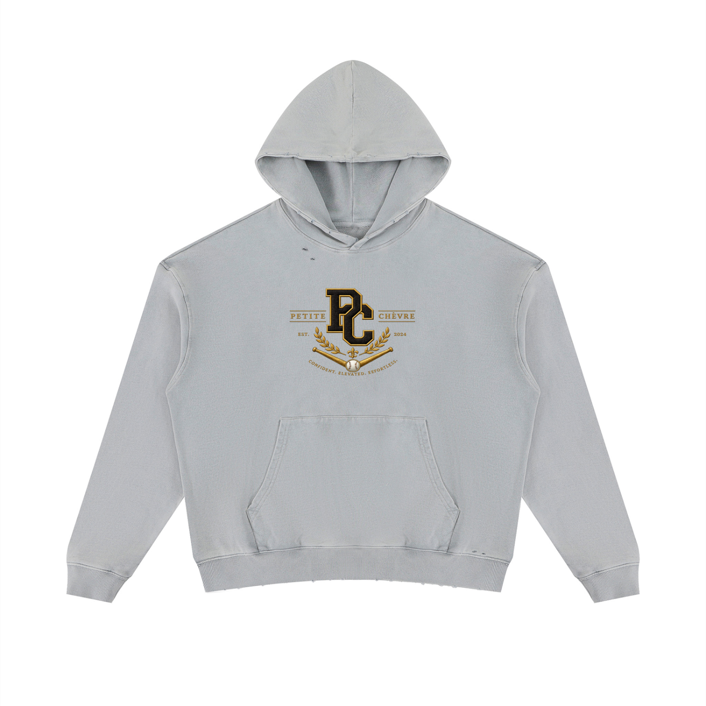 Unisex Mineral Wash Distressed Hoodie