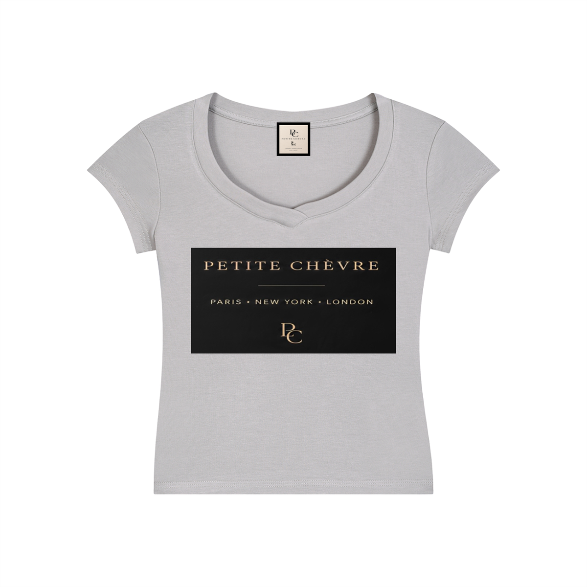 Essential V-Neck Bodycon T-Shirt