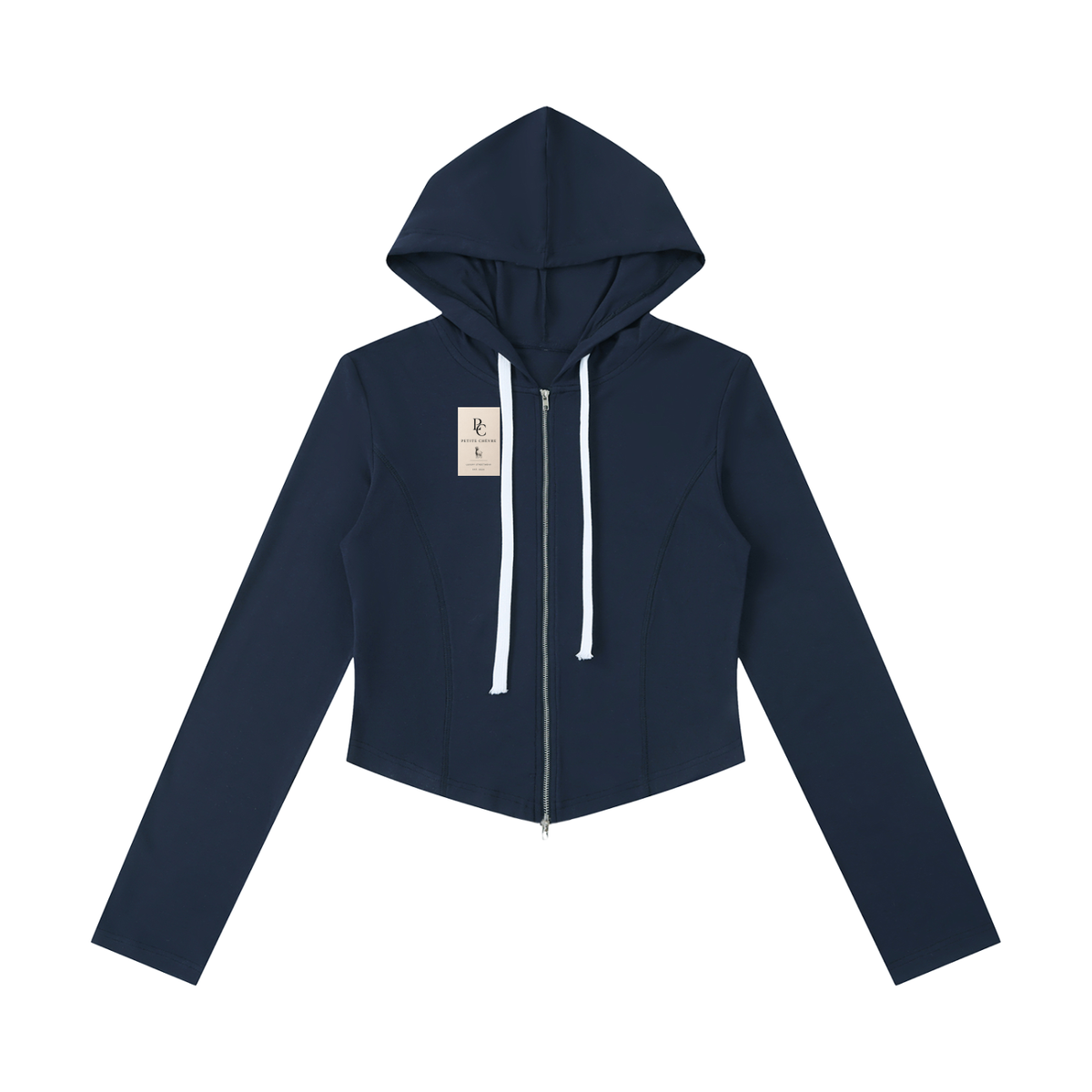 Women's Slim Cropped Full Zip Hoodie