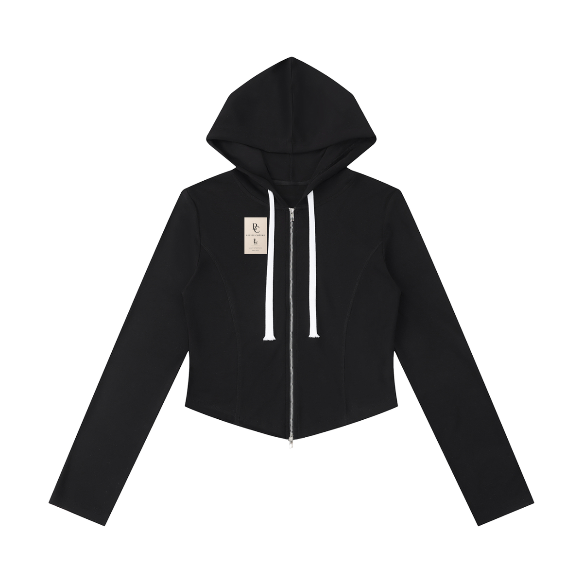 Women's Slim Cropped Full Zip Hoodie