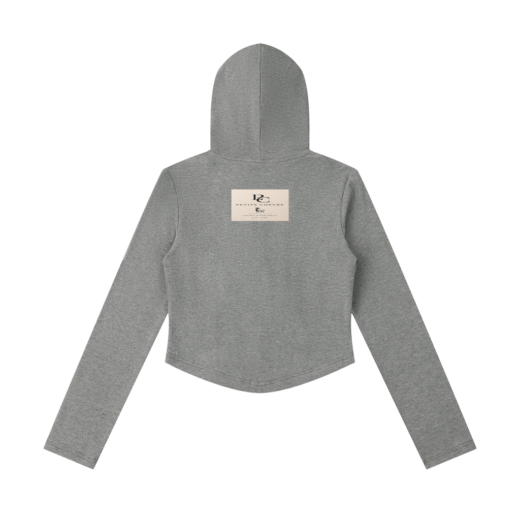 Women's Slim Cropped Full Zip Hoodie