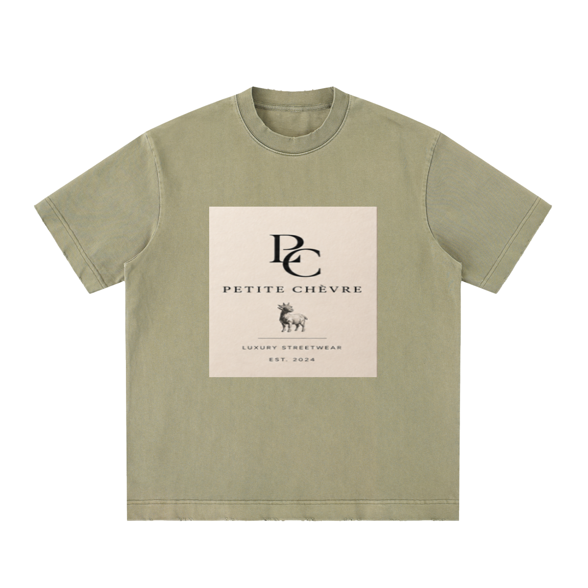 Heavyweight Vintage Washed Frayed T-Shirt