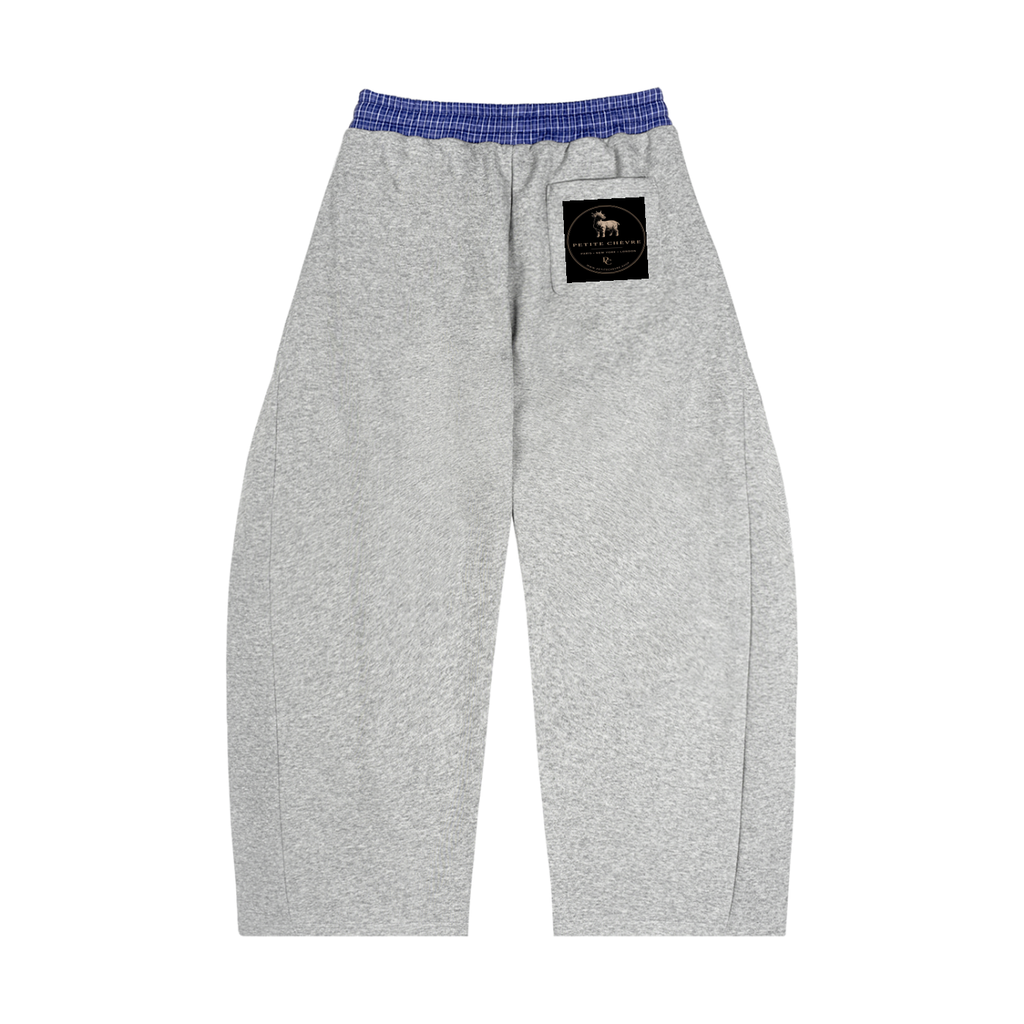 Plaid Waistband Barrel Sweatpants