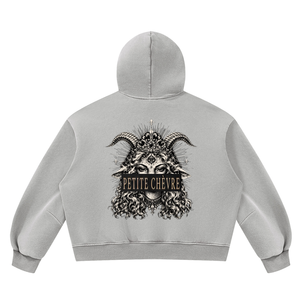 Unisex Vintage Wash Boxy Fleece Hoodie