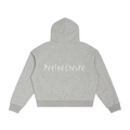 Contrast Plaid Boxy Zip Hoodie (Also in Grey)