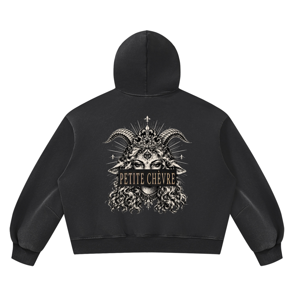 Unisex Vintage Wash Boxy Fleece Hoodie
