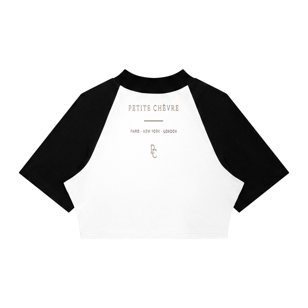 Women’s Color Block Raglan Crop T-Shirt