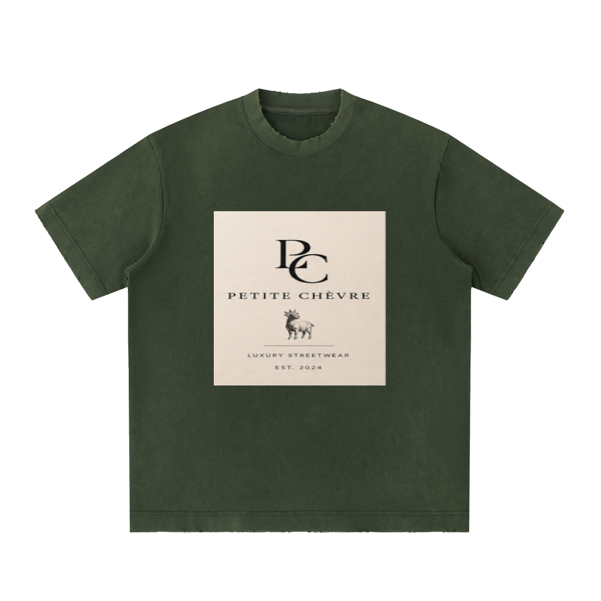 Heavyweight Vintage Washed Frayed T-Shirt