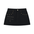 Women's Studded Denim Mini Skirt