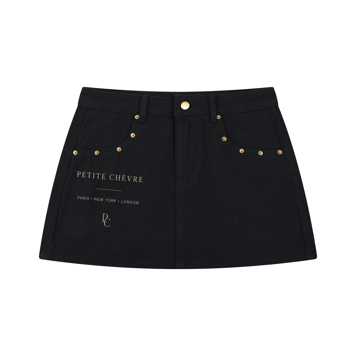 Women's Studded Denim Mini Skirt