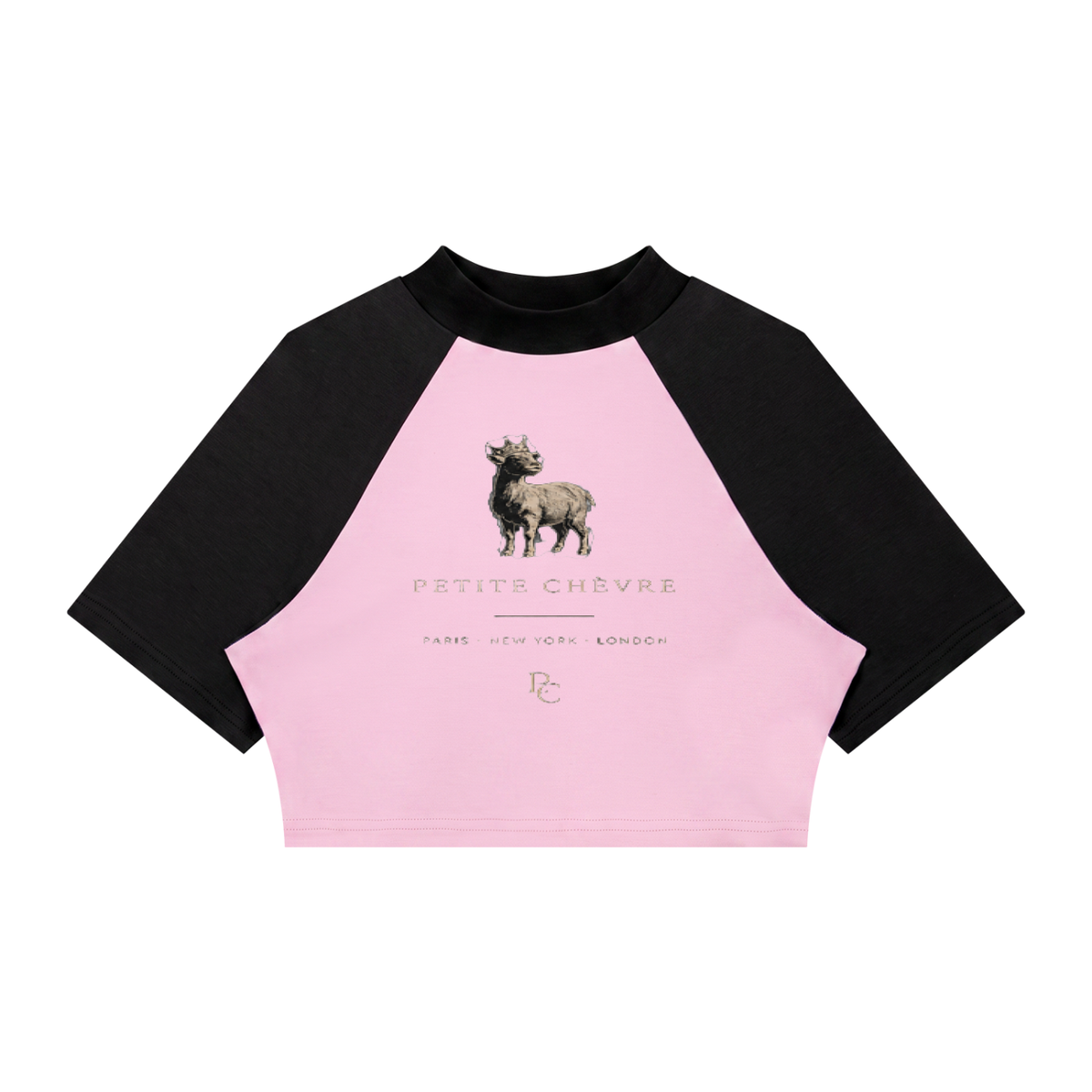 Women’s Color Block Raglan Crop T-Shirt
